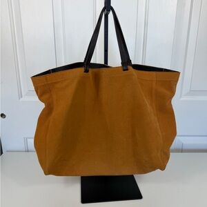 Mark & Graham Italian Suede Handbag Tote Purse Slouch Bag Camel Officecore